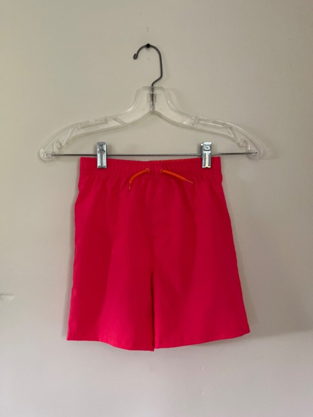 3 For $6 Wonder Nation Boys 5T Pink Swim Trunks Drawstring Lined Elastic Waist